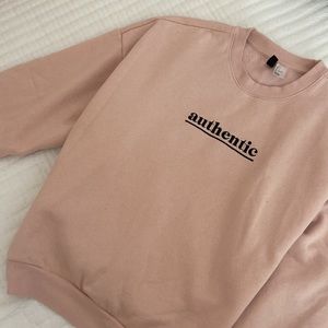 H&M Baby Pink Crew Neck size: L